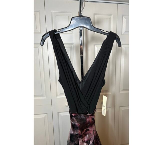 NWT Eliza JWomen's Floral-Skirt Bow-Embellished Ballgown SZ 18 - Picture 6 of 12